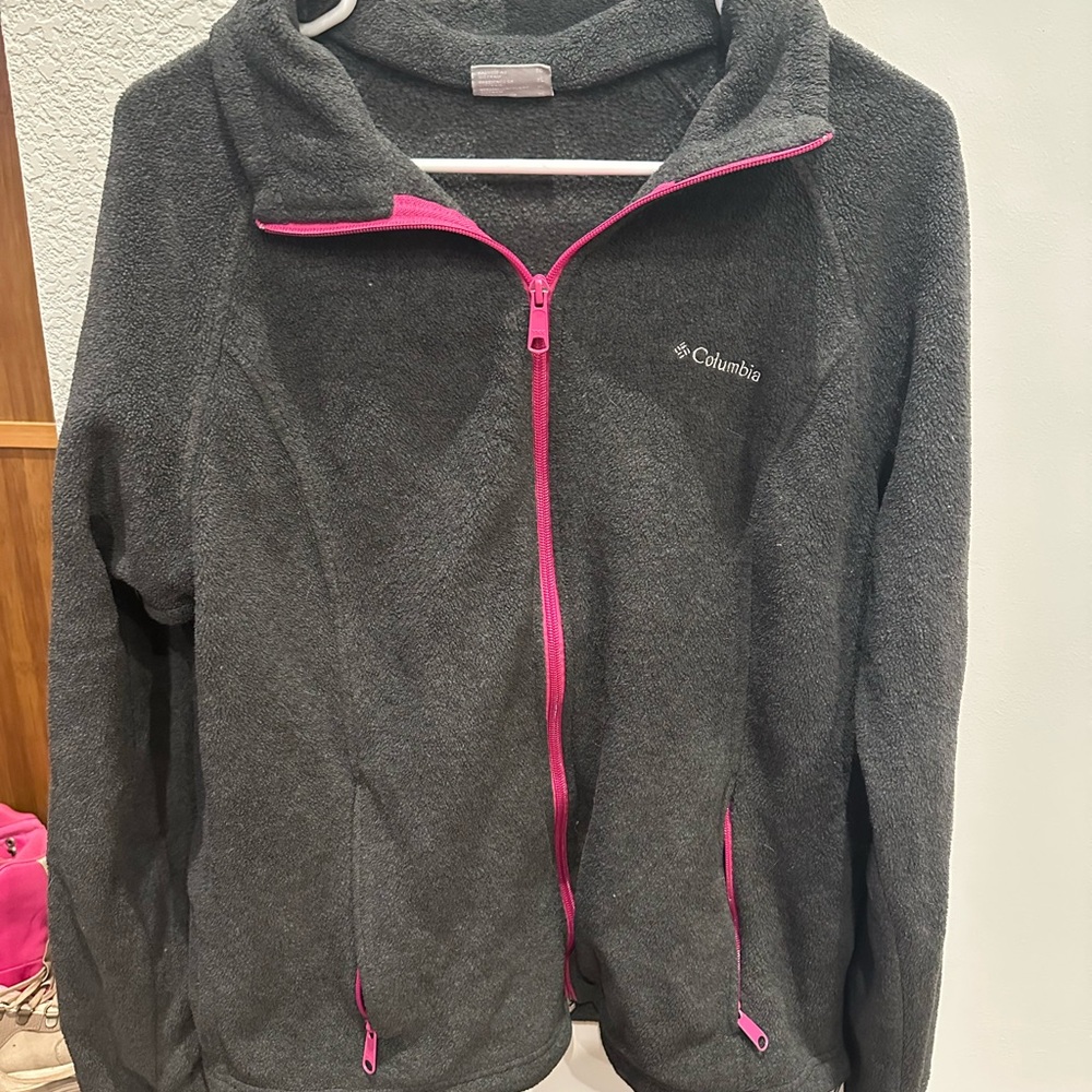 Columbia Charcoal Fleece with Magenta Highlights